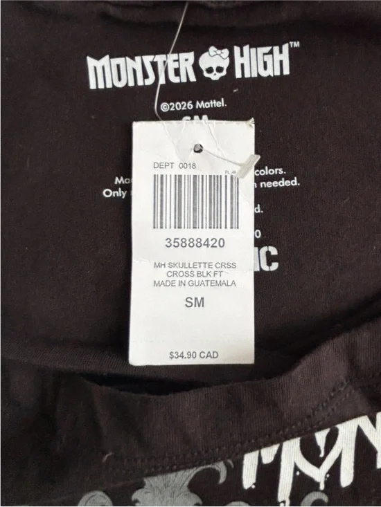 Hot Topic Monster High Top - Picture 4 of 4